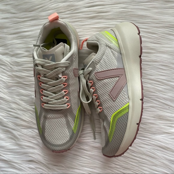 Veja Condor 2 Sneaker in Natural & Parme & Jaune-Fluo Running Shoes Size 36/5 - Picture 3 of 13